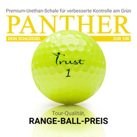 Trust Golf Ball Panther | Ultra-Soft Feel Urethane Cover, Big MAX Core for Maximum Distance, Accurate Flight & Stopping Power (12 Balls, Orange)