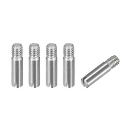 sourcing map 5pcs M2.5x10mm Slotted Cylinder Pin 304 Stainless Steel Male Thread Furniture Cabinet Positioning
