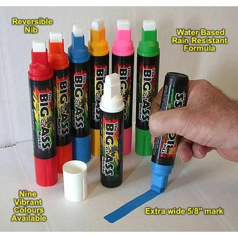 Genpack The Big Glass Marker Washable ORANGE Writer - Automotive