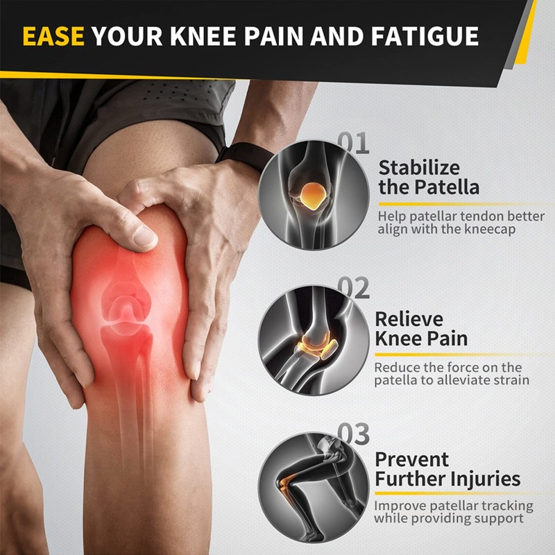 Cambivo 2 Pack Knee Braces for Knee Pain Patella Knee