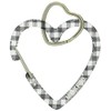 Milkfed NEO Heart Carabiner GINGHAM Women's Key Chain, Black