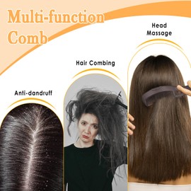 Dandruff Comb, dellyy Lice Comb, Miracle Comb, Dandruff Removal Scalp Comb, Massage Hair Comb, Nit Comb for Women Men Removal of Dandruff and Dirt (Brown1)
