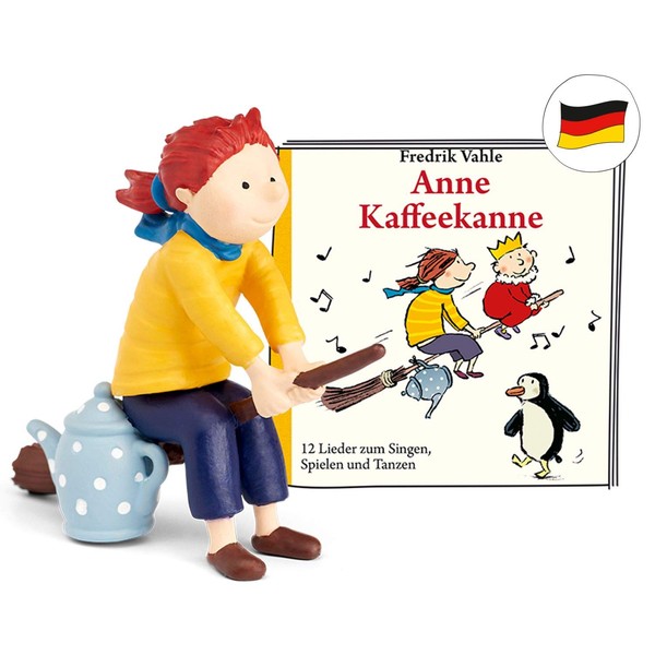 tonies Audio Figurines for Toniebox: Anne coffee pot figure with 12 children's songs - approx. 40 Minutes, for ages 4 Years and Up, German Version