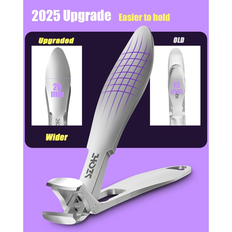 2025 Upgrade Angled Head Nail Clippers for Men, Toenail Clippers