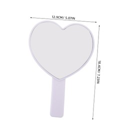 Healvian 3pcs Heart Shaped Portable Makeup Mirrors Lightweight Handheld Vanity Mirrors for Women Travel Daily Use Elegant Cosmetic Accessories