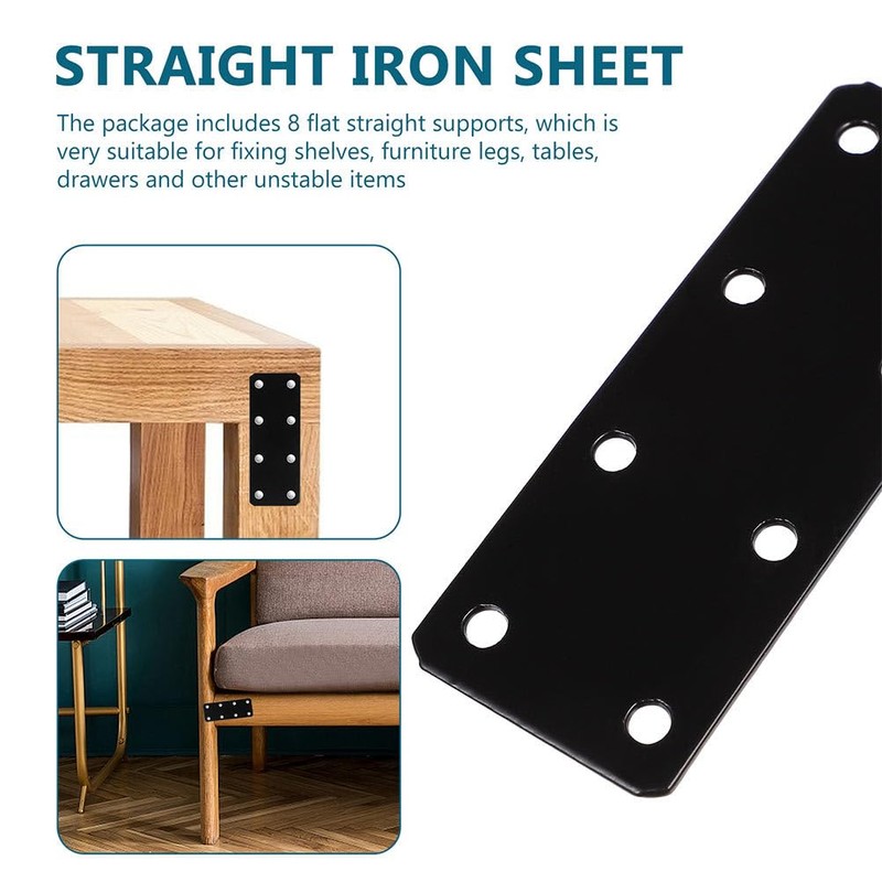Flat Brackets for Wood, L Brackets Metal Flat Plates: Flat