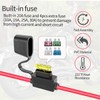 ELFCULB 10AWG 5FT Battery Alligator Clips to O Ring Terminal