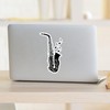 CafePress Saxophone Music Notes Medium Die Cut Sticker, 5.75" x