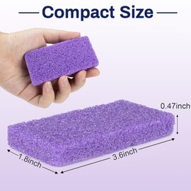 RAQEHO 20 Small Pumice Stone for Feet - 3.6 X 1.8 X 0.47 Inch Purple Foot Pumice Stone Foot Filer Pedicura Scrubber for Callus Removal Foot Care Spa Productos for Dark Elbows Hard Skin Exfoliating
