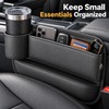 Car Seat Gap Organizer with Cup Holder – Black Leather-Style