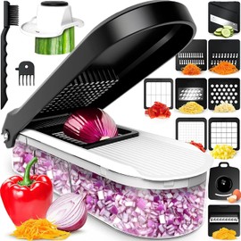 CHEFOLLA Cortador de Verduras, Picador de Verduras Multifunción 10 en 1