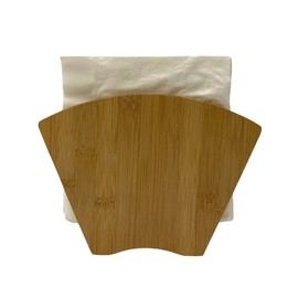 JB Home Collection 4570, Natural Bamboo Wood Napkin Holder Desktop Letter Mail Holder for Home Restaurant Table Counter Top