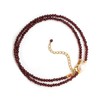Gempires Red Garnet Beaded Necklace with Freshwater Pearl, Pearl Necklace,
