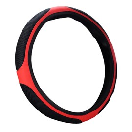 Steering Wheel Cover Leather Mesh Car Steering Wheel Cover Universal Non-Slip Breathable Wear Resistant Elasticity Steering Wheel Cover Steering Wheel Cover Red 37-38 cm Steering Wheel Cover