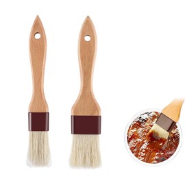 Pastry Brushes,2 PCS Pastry Basting Brushes Wooden Durable Cooking Brush Pastry Brush Set Versatile Cooking Tools Kitchen Brush Cooking Brush for Oil Egg Spread Marinade Sauce