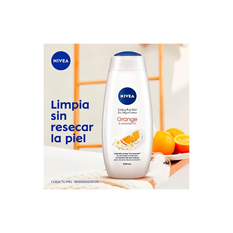 NIVEA Jabón Líquido Corporal Humectante Orange And Avocado Oil (400