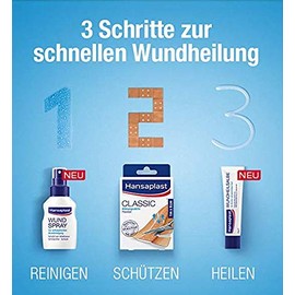 Hansaplast Classic Pflaster 1 m x 6 cm, zuschneidbare Wundpflaster in Meterware mit extra starker Klebkraft, flexible und atmungsaktive Heftpflaster