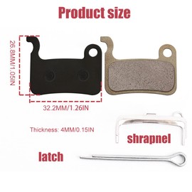 WeddHuis 4 Pairs Resin Brake Pads Bicycle Discs Brake Pads Compatible with Shimano Deore XT XTR LX SLX Hone Alfine Saint Disc Brake