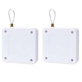 Tiardey 2pcs White Multifunctional Punch-Free Automatic Sensor Door Closer Kits,Residential Commercial Auto Door Closer with Drawstring - 120cm/47inch