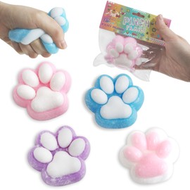 4PCS Taba Squishy Cat Paws Toys Set|Kawaii Cat Paw Squishy Kit|fufu Squishy Cat Paw Squeeze Toy|Fidget Relaxing Sensory Toy|Easter Basket Stuffing, Classroom Prize Party Favors Toys