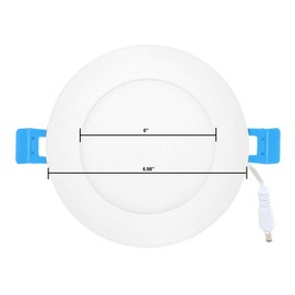 Euri Lighting DLC6S-2000ej Ultra-Slim Dimmable 6" Circlular Downlight, 12W (100W Equal), 900lm, 3000K (Soft White), 90+ CRI, IC Rated, No Housing Required, JA8, E-Star & ETL Listed