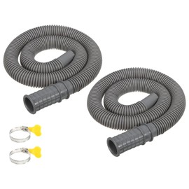 PATIKIL 2Ft Air Conditioner Drain Kit, 2 Set Universal AC Drain Hose Connector Hose with Clamp & Rubber Adapter for Mini-Split Window Portable AC Unit Dehumidifier Faucet, Dark Gray