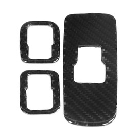 3pcs Window Switch Button Panel Trim Cover Carbon Fiber Decoration Fit for S60/V60LHD