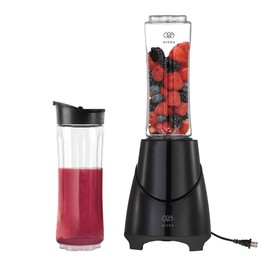 AVERA Licuadora portátil con 2 vasos 600 ml, cuchillas de acero inoxidable, 300 W, apta para lavavajillas, ideal para smoothies  LP01                 