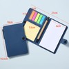 Pack of 2 Kraft Paper Notebook with Sticky Notes, Sticky