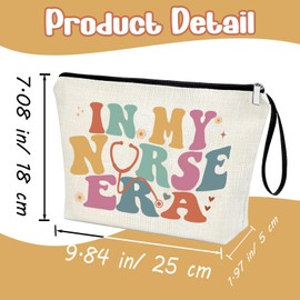 Creakraft Nurse Gifts Nurse Appreciation Gifts Makeup Bag IN MY NURSE ERA Singer Fans Inspiration Merchandise Travel Cosmetic Zipper Bag Christmas Birthday gifts Thanksgiving Gifts, Newly Nurse Gift,