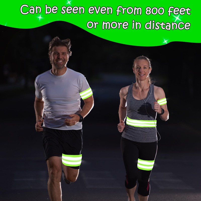 Flotory 56 Pcs Reflective Bands Reflector Running GearVisibility Reflective Straps