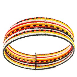 Handbeaded Black Red Yellow Glass Seed Beads Wire Choker Unique Chic Crystal Rhinestone Elegant Jewelry Necklace For Women