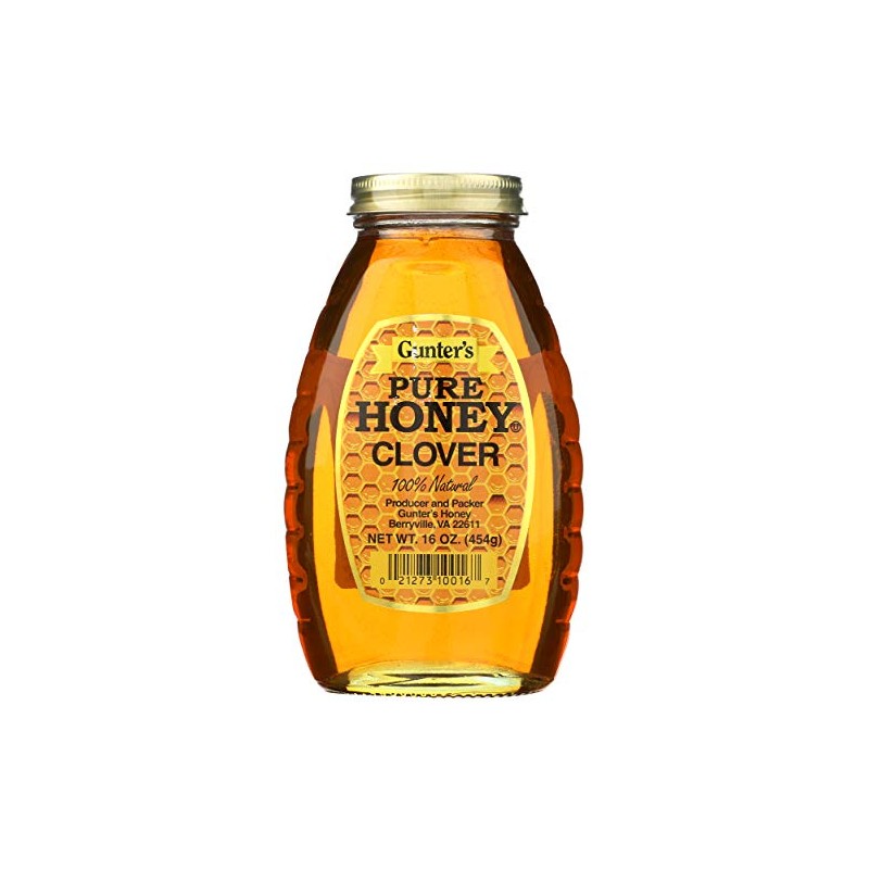 Gunter's Pure Honey Clover, Natural, 16 Ounces (Pack Of 12)