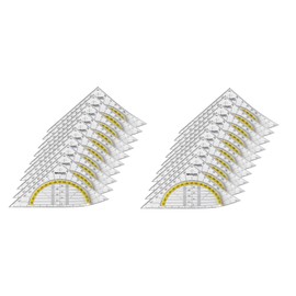 Westcott E-10132 00-I Geometry Triangle Plastic Shatterproof 14 cm Pack of 20 Transparent