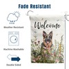 Spring Summer Garden Flag Floral German Shepherd Yard Flag Flower