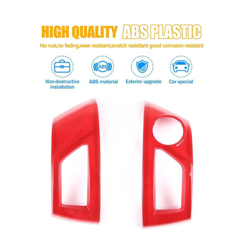 LLKUANG Car ABS Central Control Dashboard Air Outlet Frame Cover