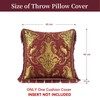TOPLUXE Damask Cushion Cover with Tassels, Decorative Throw Pillow Cover