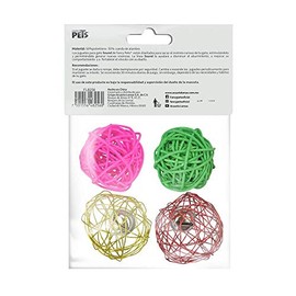 Fancy Pets Juguete Bola Sound para Gato Juego Interactivo Chico Set de 4 Piezas con Sonido para Estimulación y Entretenimiento