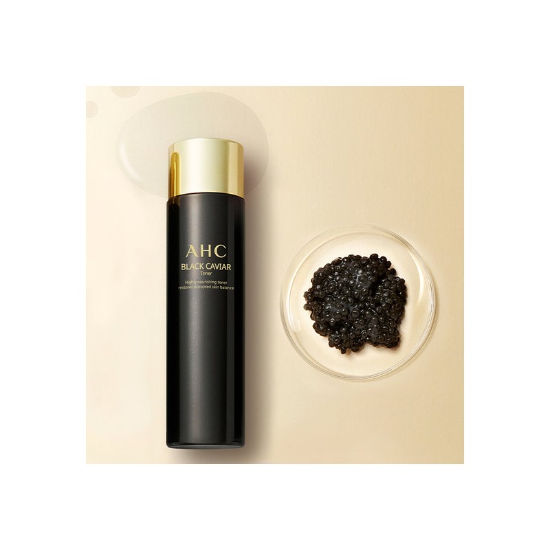 AHC Black Caviar 3-Piece Basic Set (Toner + Lotion +
