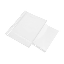 SHOWERORO Binder Sheets 100pcs Heavy Duty Plastic Page Protectors A4 Size 11 Hole for School Office