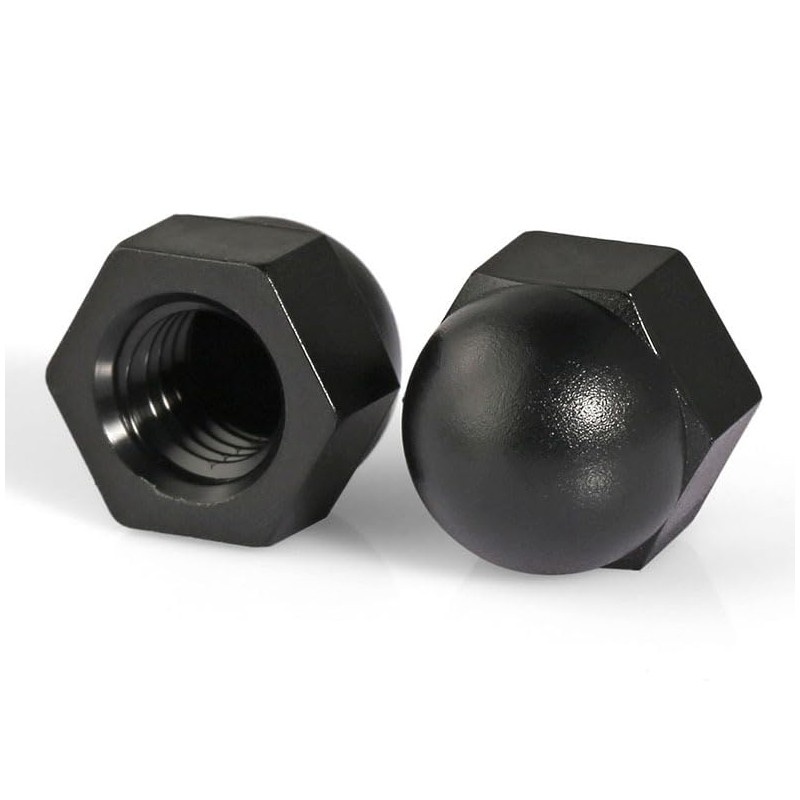 50 Pieces M8 Nylon Acorn Nut Plastic Bolt Nut Caps