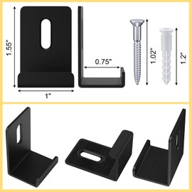 BAGTeck 6Pcs Metal Mirror Clips Wide Channel Mirror Hanger Clip Large Heavy Clips for Mirrors with Screw Mirror Clips for Wall Mounting Mirror Billboard Displays Tile Display