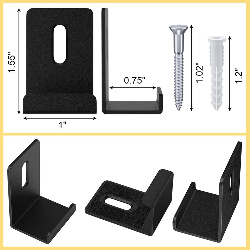 6Pcs Metal Mirror Clips Wide Channel Mirror Hanger Clip Large