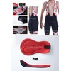 redwhite BIBSHOTRTS Men's Bib Shorts, Cycling Pants, Cycling Pants, Cycling