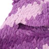 Bunny Ear Knitted Hat Purple Warm Windproof Thicken Stretchy Stylish
