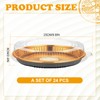 Yoiemivy 24 Pack Disposable Pie Carrier with Clear Lid, 9''