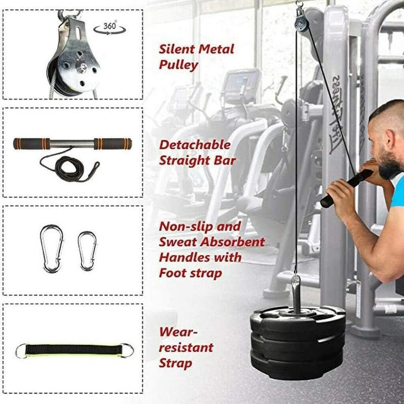 Tricep and LAT Pulley System - Forearm Strength Exerciser Wrist