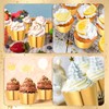 100 Pcs Foil Cupcake Liners Sturdy Muffin Baking Cups Cupcake
