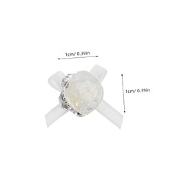 FRCOLOR 8PCS Nail Acrylic Rhinestones Organza Bow Charms Unique Nail Art Supplies for Women Effortless Application Versatile Combinations Sturdy and Adorable Design for Stunning Manicures