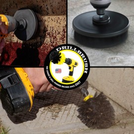 Heavy Duty Nylon Drill Powered Cleaning Brush Kit Used for Cleaning BBQ Grills by Drillbrush